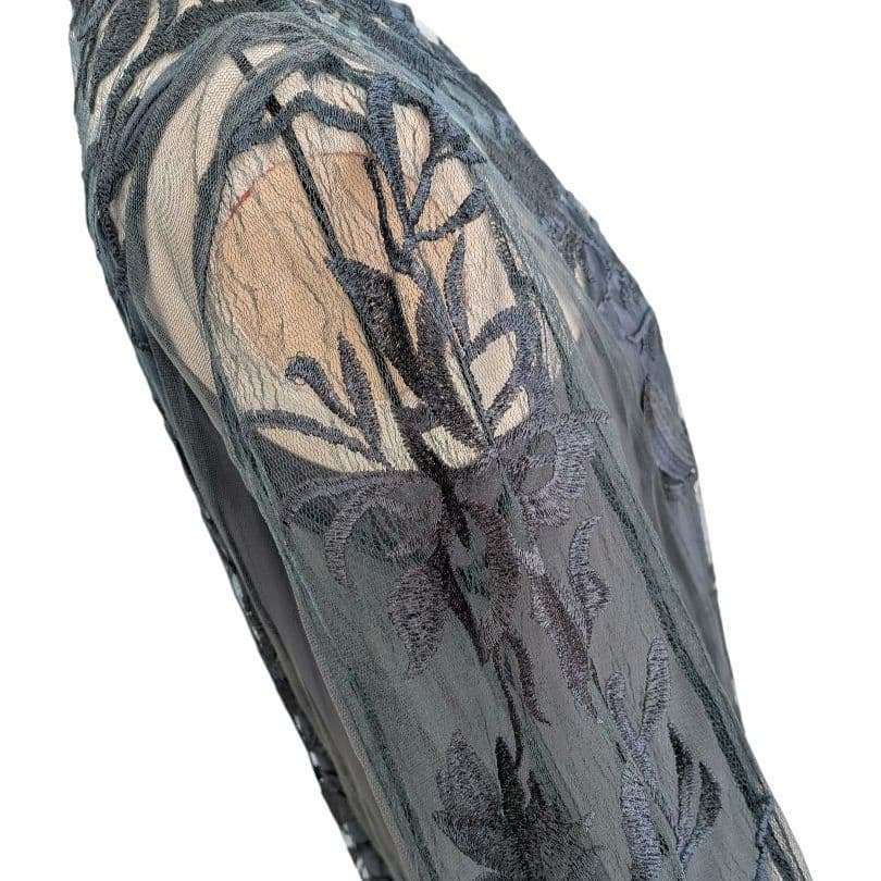 美品✨️niana　エスニックサイドプリーツドレス 　Lサイズ　グリーン