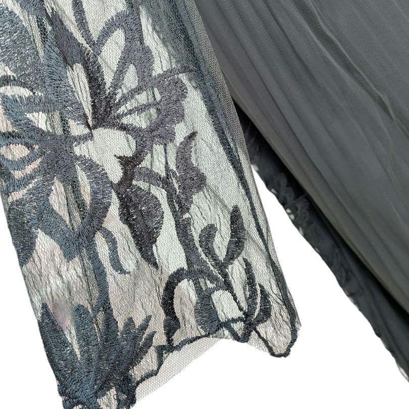 美品✨️niana　エスニックサイドプリーツドレス 　Lサイズ　グリーン