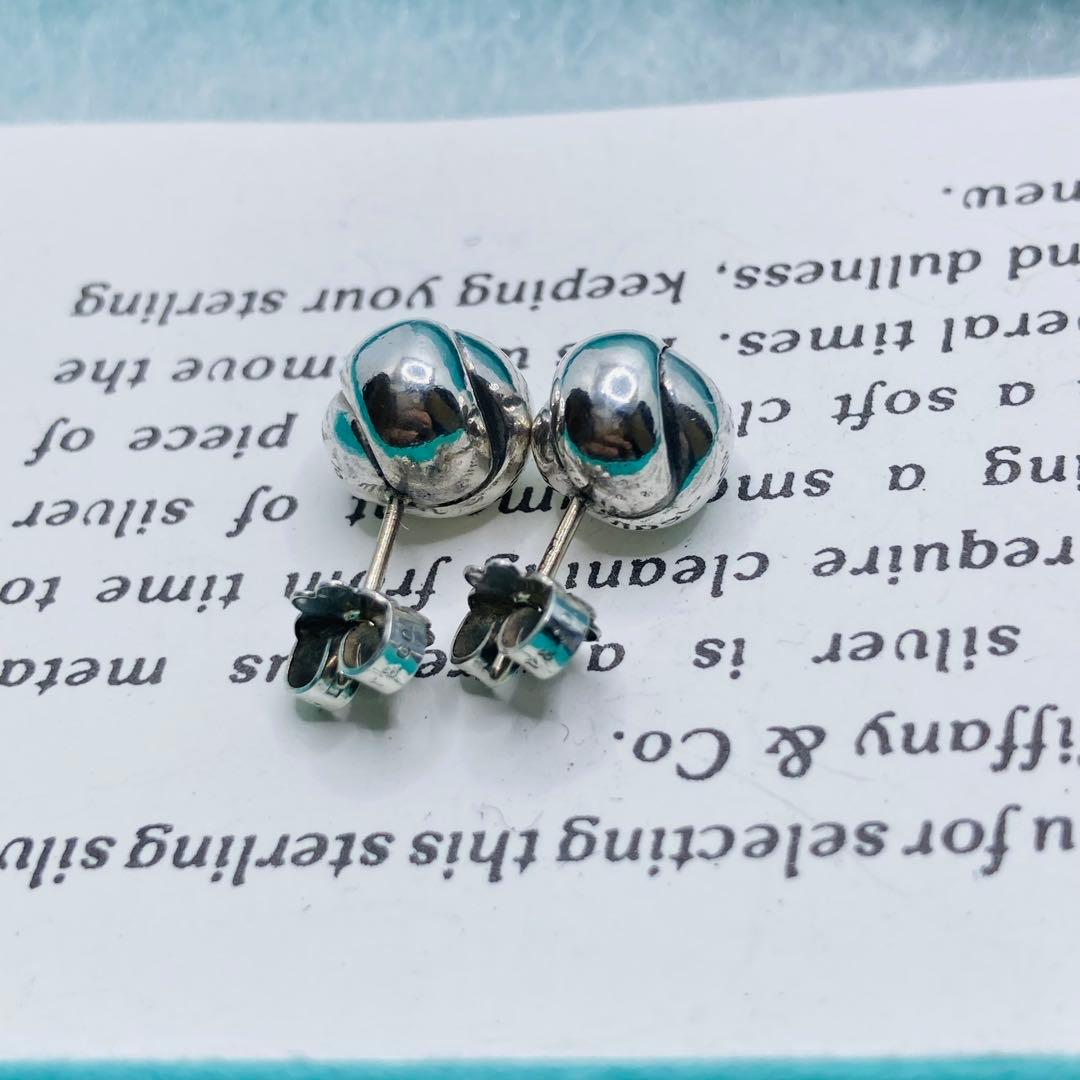 極美品✨ ティファニー オールドティファニー ￼ノットボール ピアス AG925