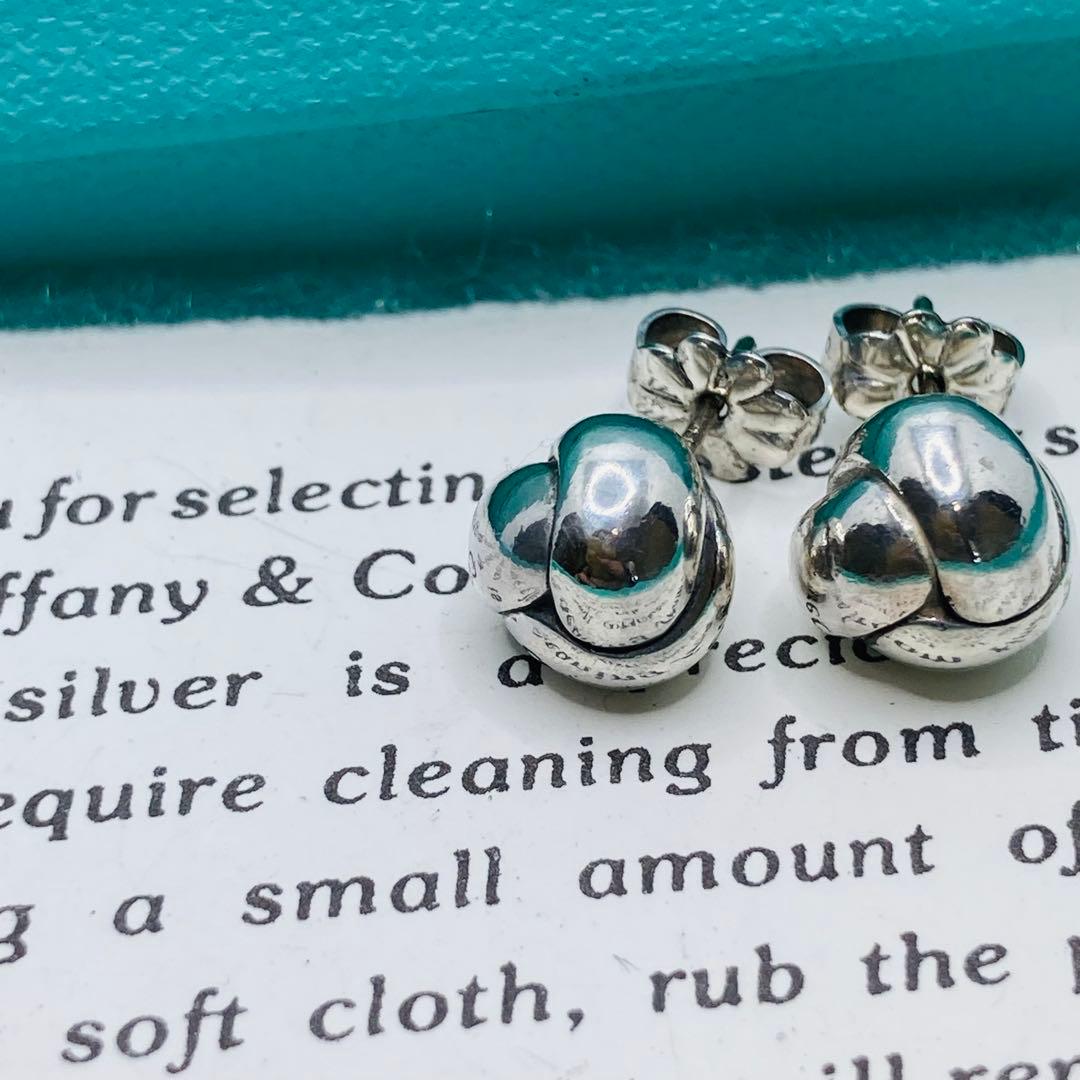 極美品✨ ティファニー オールドティファニー ￼ノットボール ピアス AG925