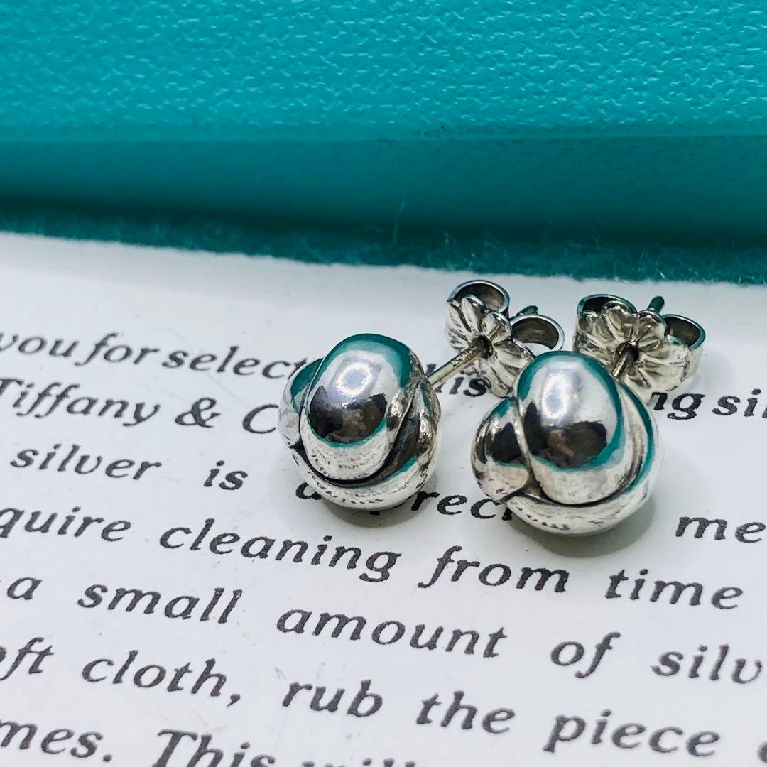 極美品✨ ティファニー オールドティファニー ￼ノットボール ピアス AG925