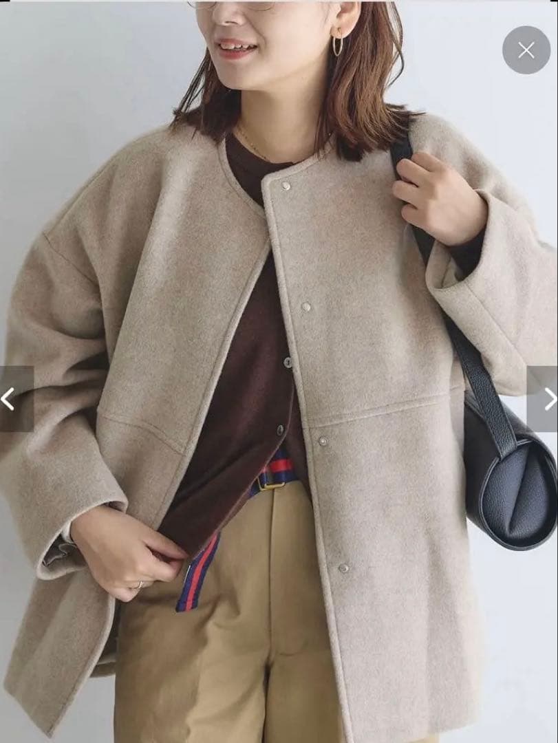 JOURNAL STANDARD ノーカラーショートコート　38