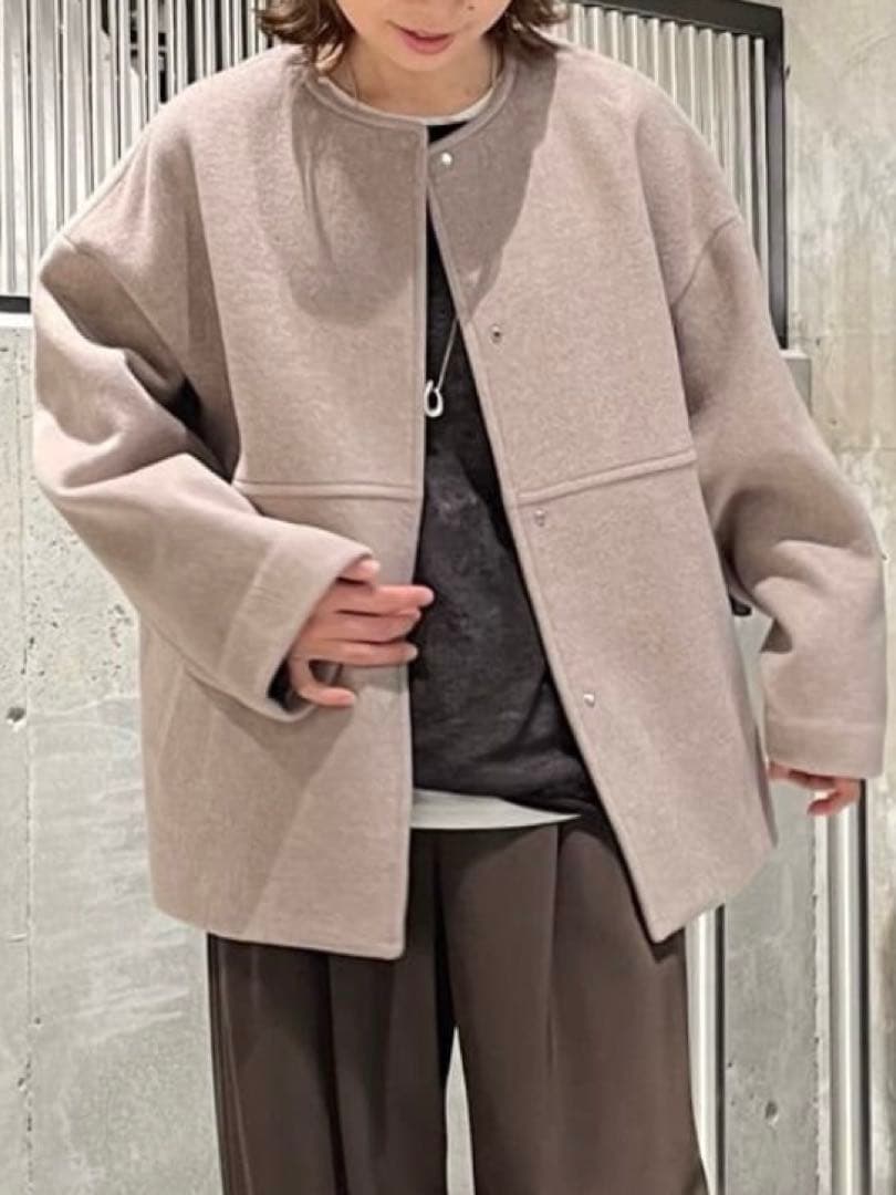 JOURNAL STANDARD ノーカラーショートコート　38