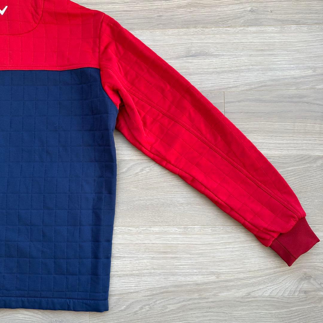 【美品】Callaway Lサイズ キルティングアウター レッドネイビーメンズ