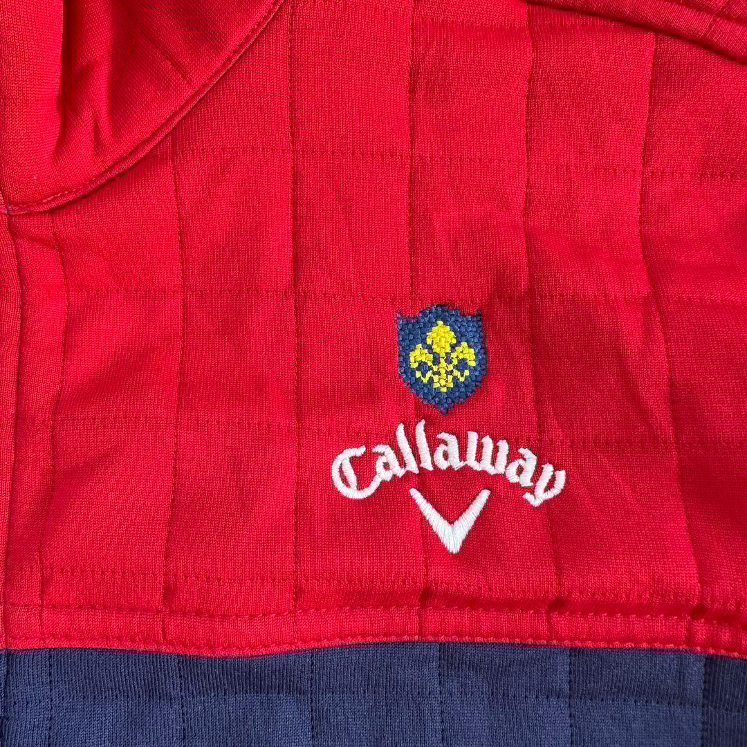 【美品】Callaway Lサイズ キルティングアウター レッドネイビーメンズ