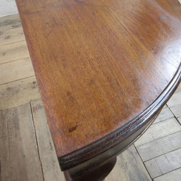 イギリス アンティーク 家具 コンソールテーブル ハーフムーン 猫脚 6133e