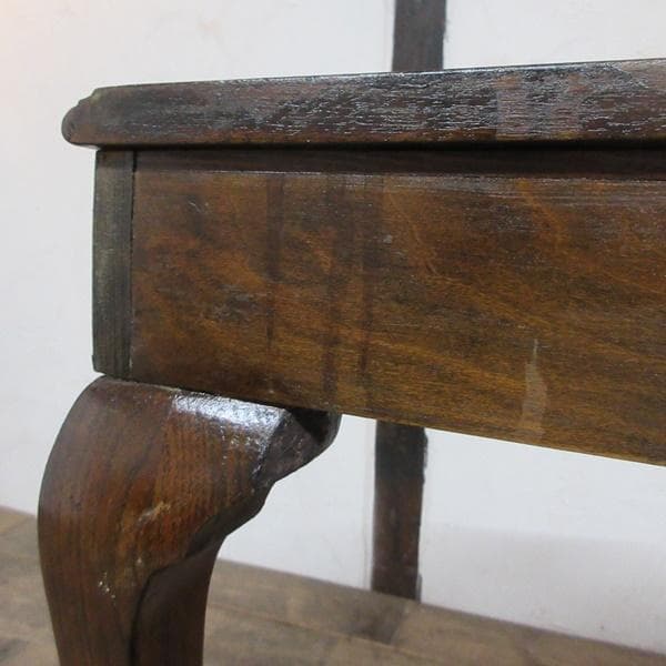 イギリス アンティーク 家具 コンソールテーブル ハーフムーン 猫脚 6133e