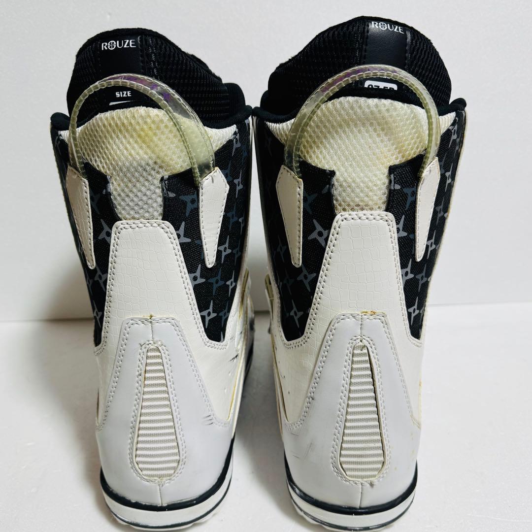 27.5cm ROUZE スノーボードブーツ ホワイト白色BoAボアダイヤル