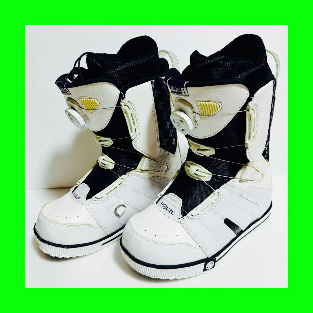 27.5cm ROUZE スノーボードブーツ ホワイト白色BoAボアダイヤル
