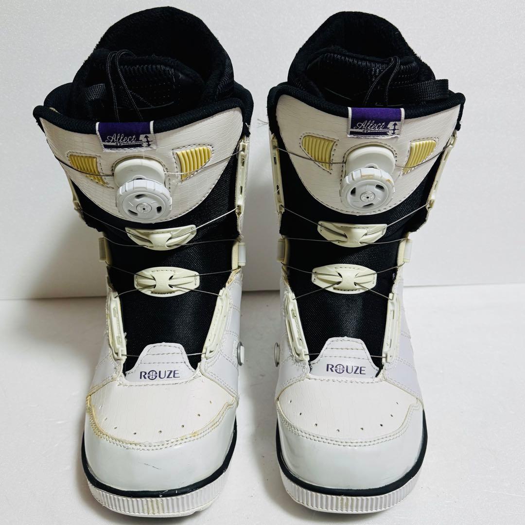 27.5cm ROUZE スノーボードブーツ ホワイト白色BoAボアダイヤル