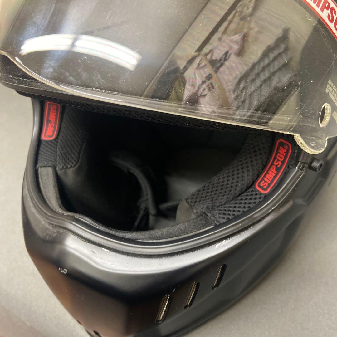 ☆SIMPSONフルフェイスヘルメット マットブラックsinpson RX12