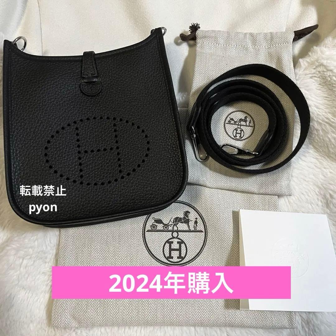 【最終値下げ！新品未使用】エルメス ミニエブリンTPM ノワール シルバー金具