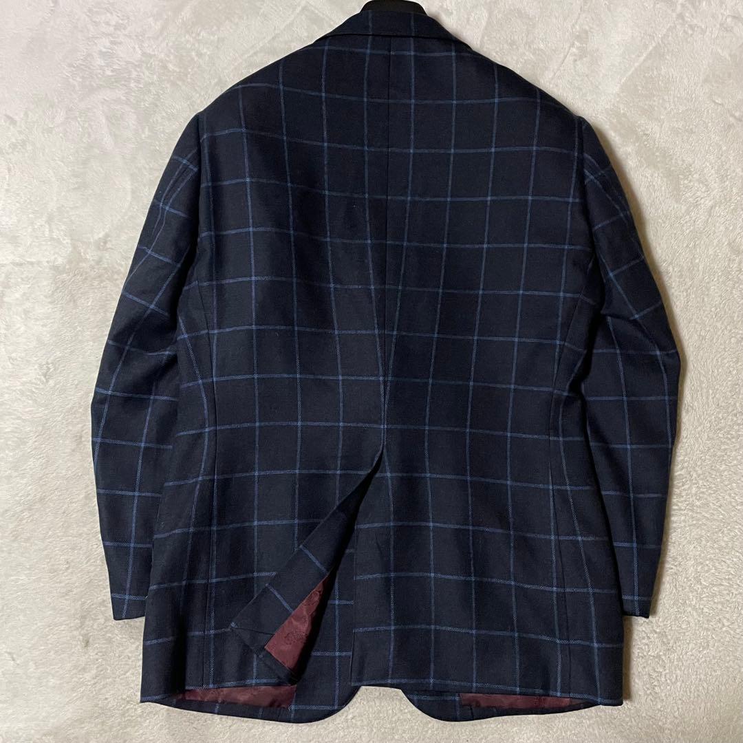 専用伊・ロロピアーナ社「カシミヤ＆シルク」×RESPECT チェックジャケット美