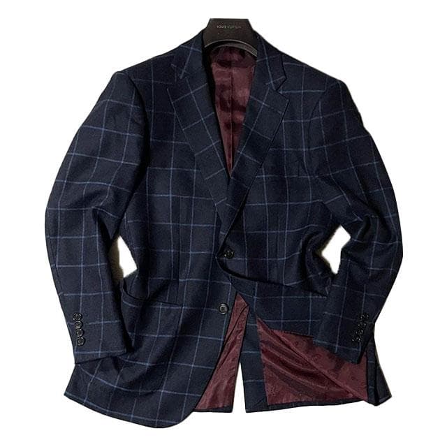 専用伊・ロロピアーナ社「カシミヤ＆シルク」×RESPECT チェックジャケット美