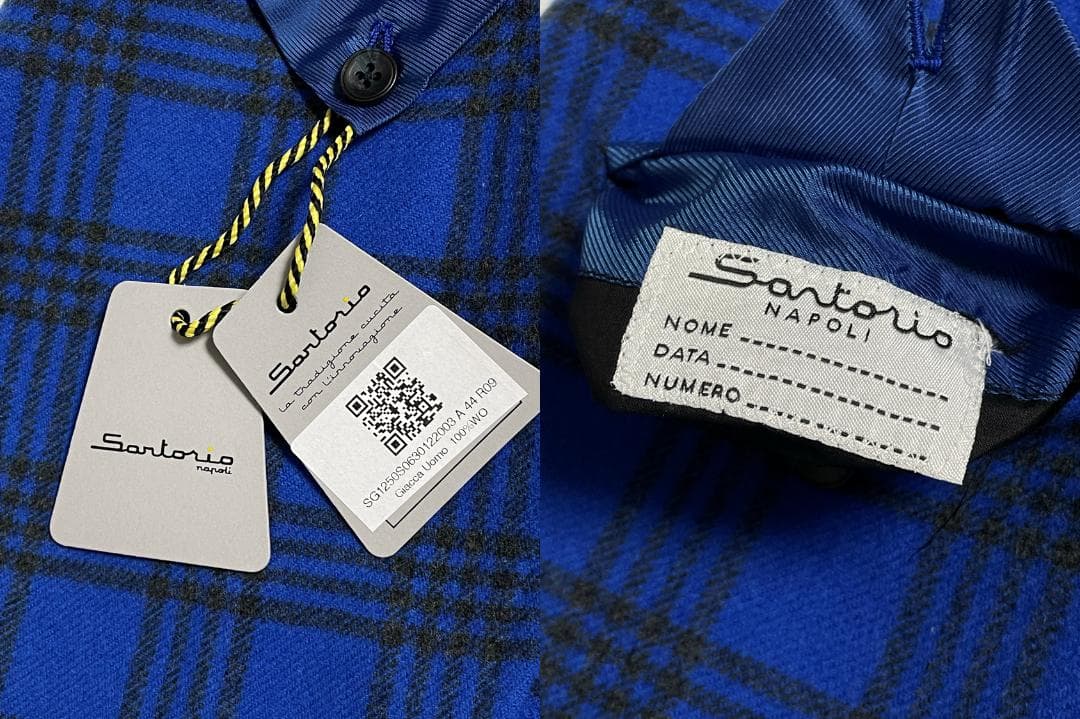 Sartorio サルトリオ 新品 未使用 チェック ジャケット 446 秋冬