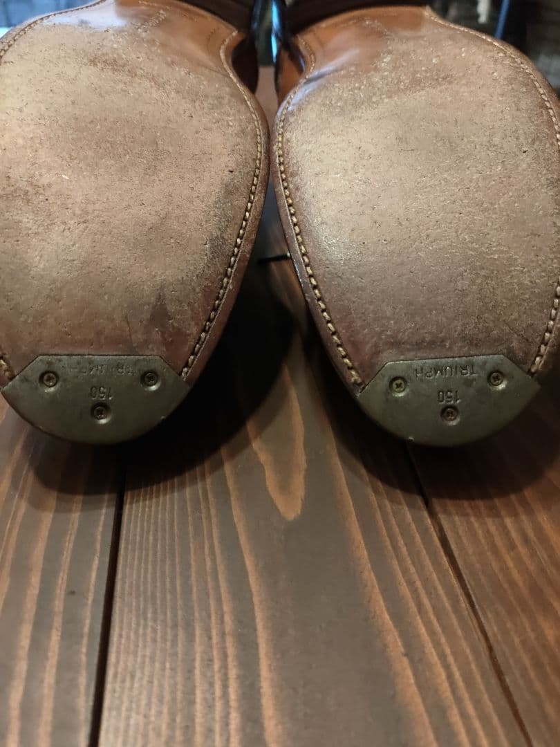 【美品】chausser ショセ コードバン プレーントゥ 短靴 25.5cm