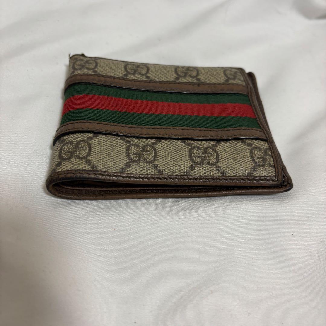 グッチ オフィディア GGスプリーム 597609 メンズ 二つ折り財布 中古
