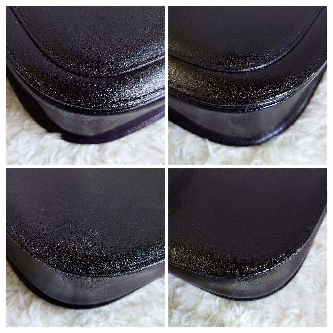 イヴサンローラン カサンドラ ショルダーバッグ ブラック レザー ビンテージ