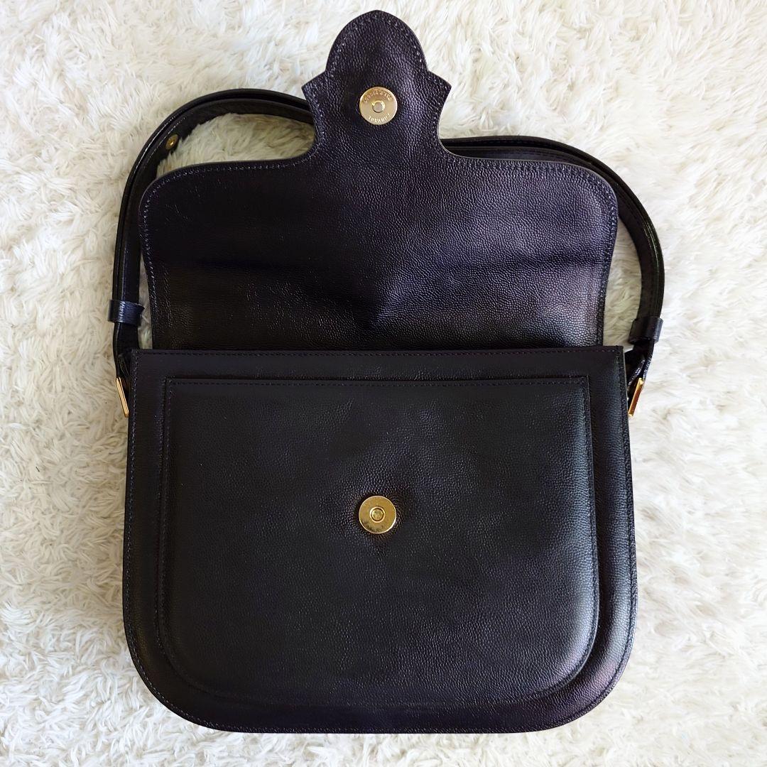 イヴサンローラン カサンドラ ショルダーバッグ ブラック レザー ビンテージ