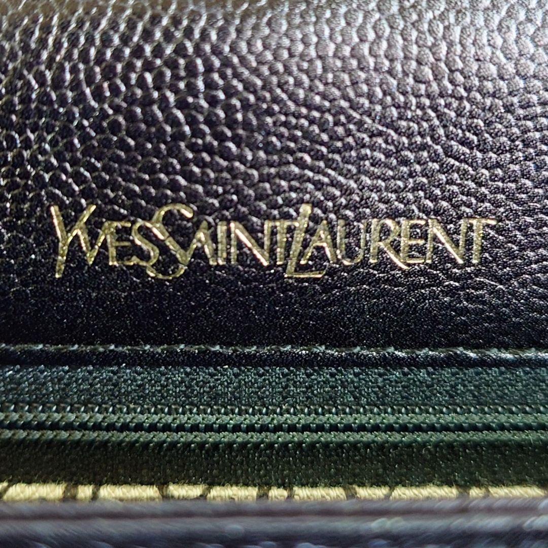 イヴサンローラン カサンドラ ショルダーバッグ ブラック レザー ビンテージ