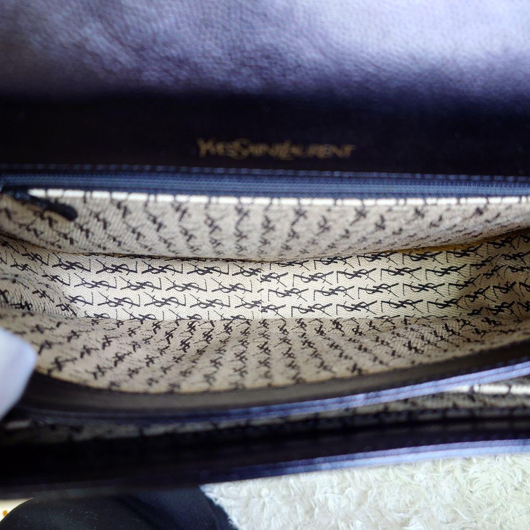 イヴサンローラン カサンドラ ショルダーバッグ ブラック レザー ビンテージ