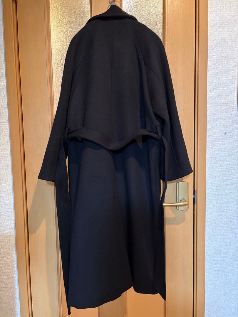 未使用 ステンカラー バルマカーン ロングコート 黒 韓国