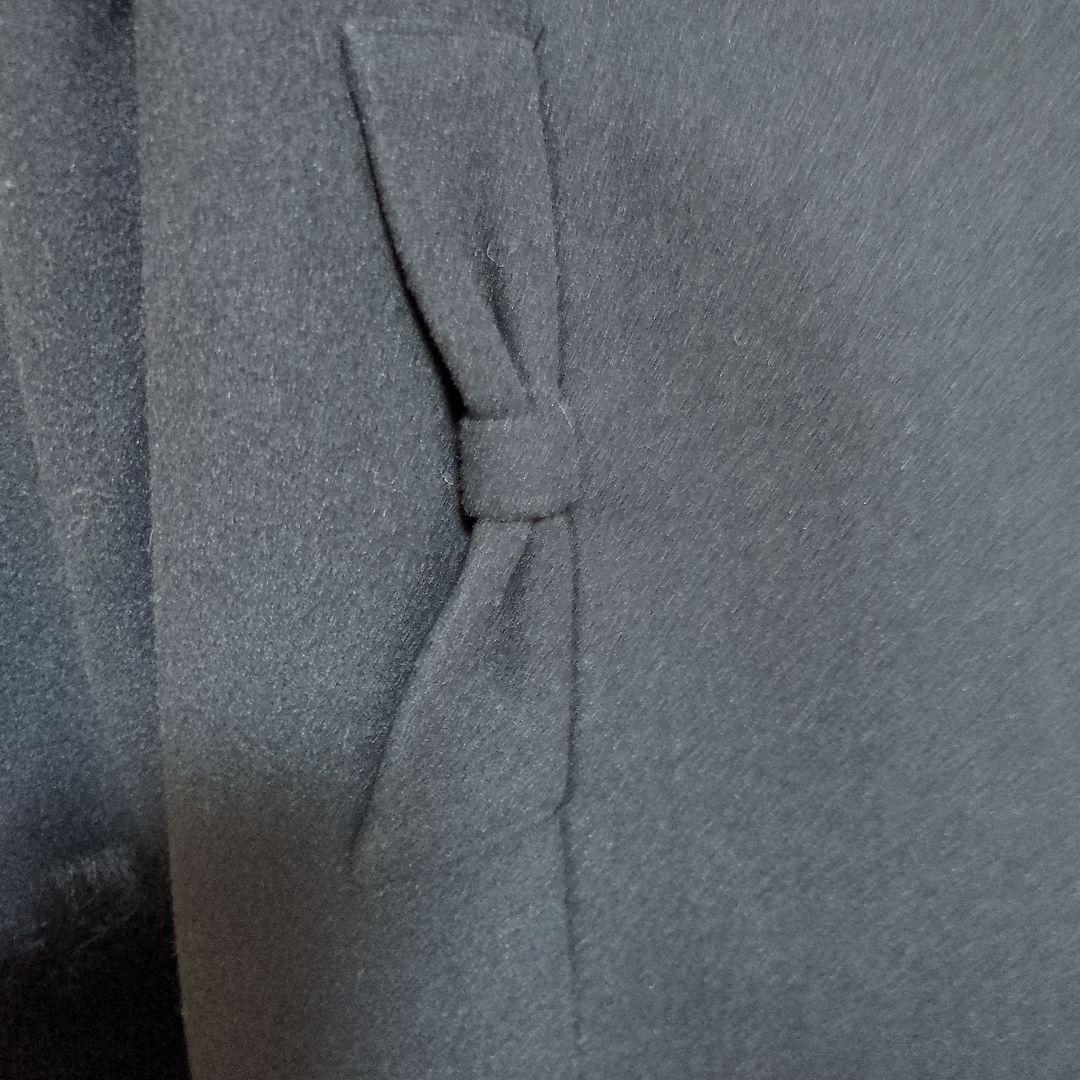 ファー付き黒コ一ト