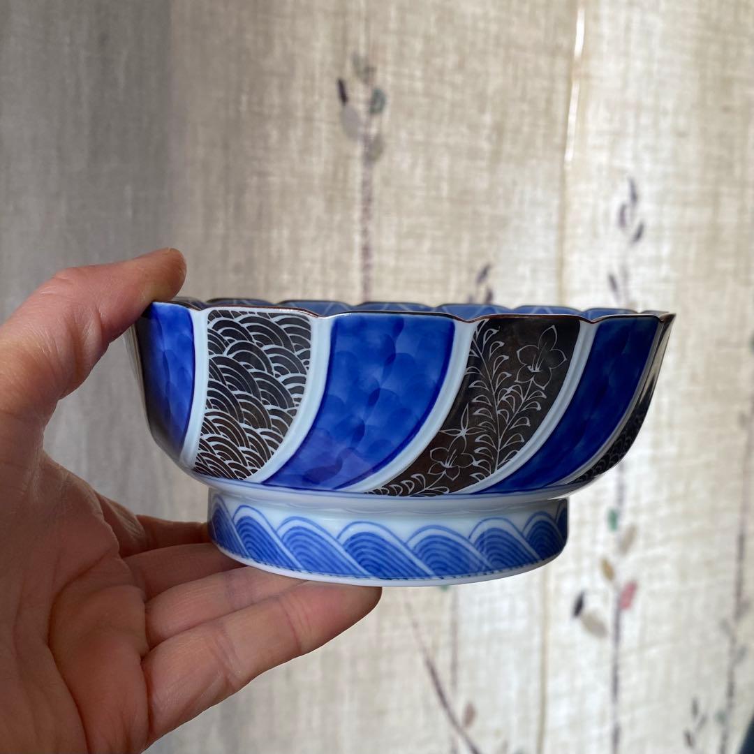 其泉　銀呉須手　中鉢小鉢10点セット