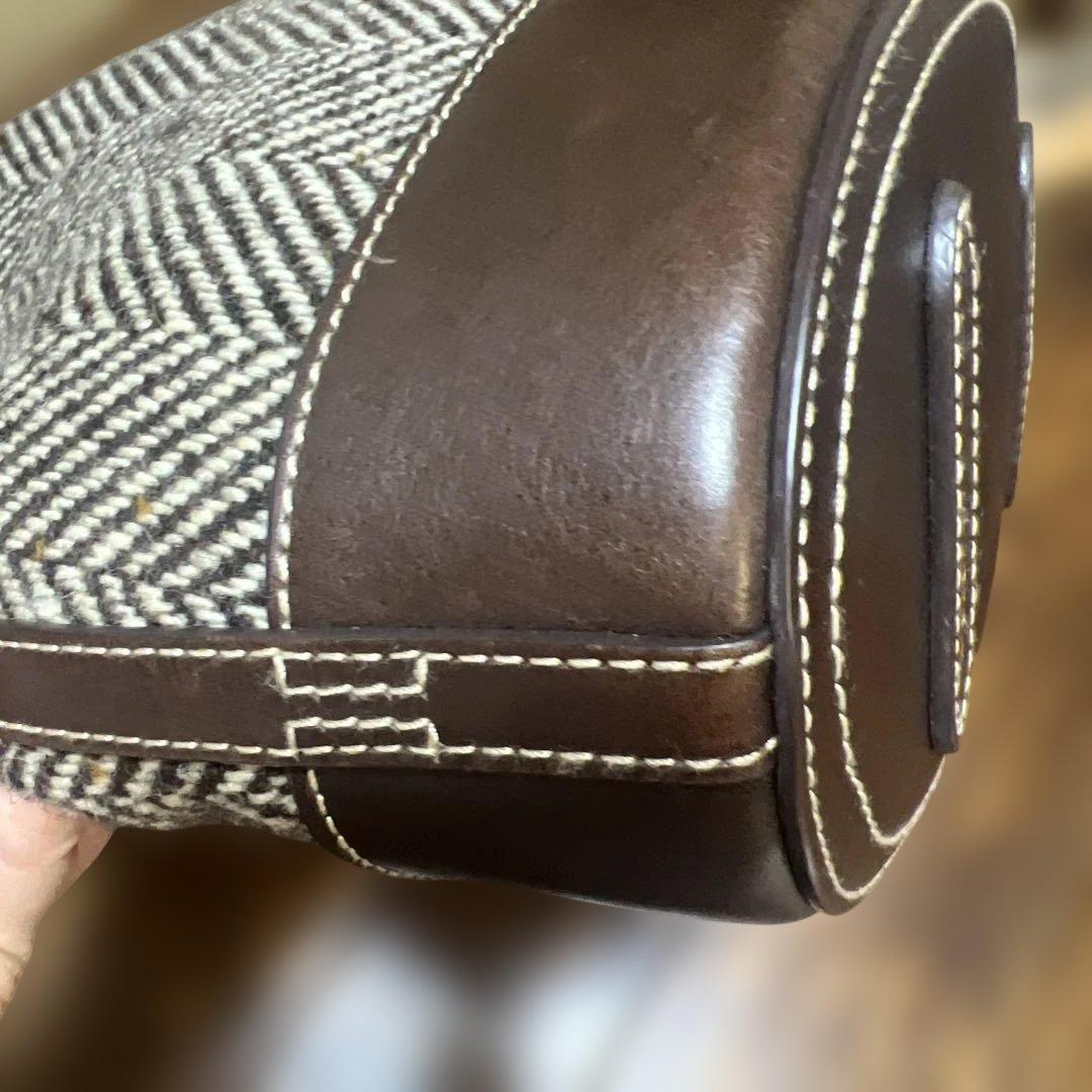 POLO RALPH LAUREN ヘリンボーン ミディアム バケット バッグ