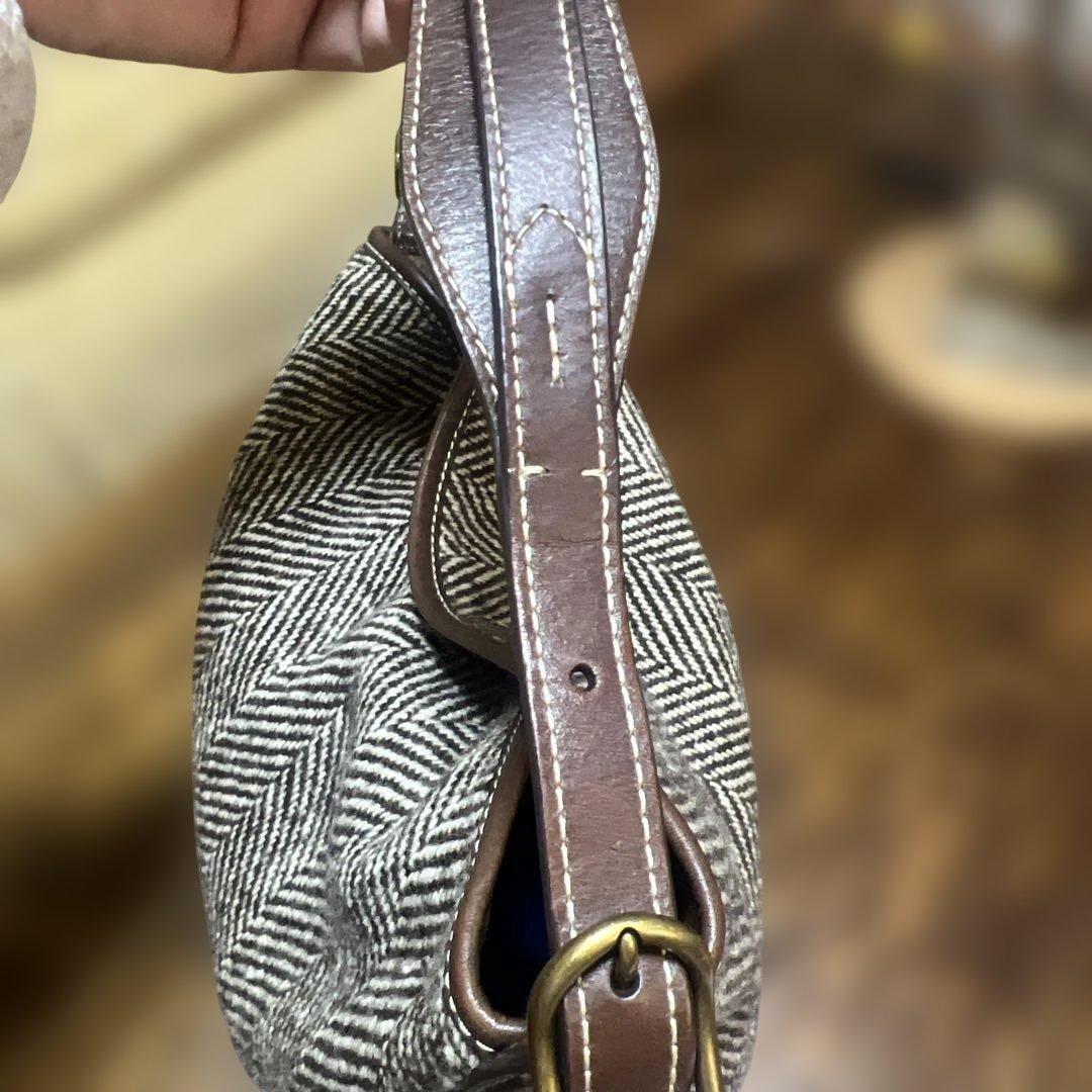 POLO RALPH LAUREN ヘリンボーン ミディアム バケット バッグ