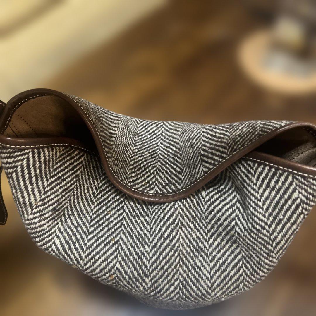 POLO RALPH LAUREN ヘリンボーン ミディアム バケット バッグ