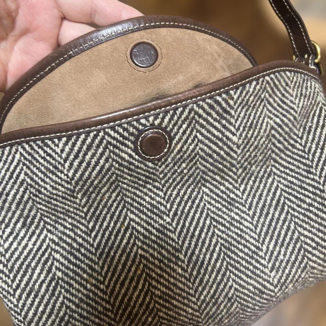 POLO RALPH LAUREN ヘリンボーン ミディアム バケット バッグ