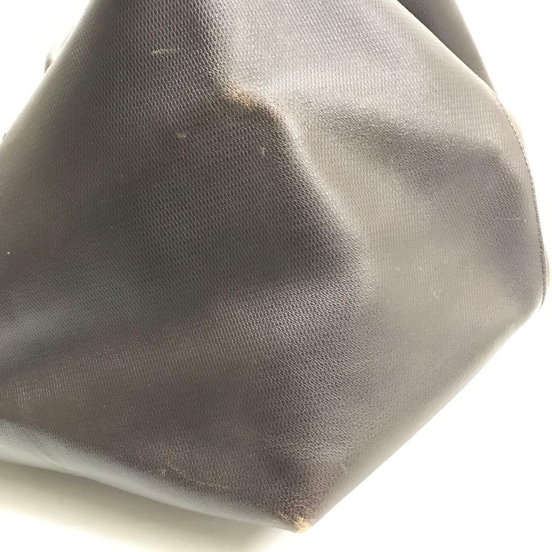 ☆美品☆TRUSSARDI ボストンバッグ ダークブラウン 大容量 旅行