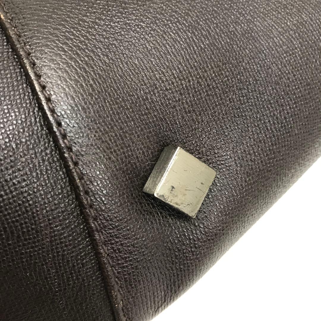 ☆美品☆TRUSSARDI ボストンバッグ ダークブラウン 大容量 旅行