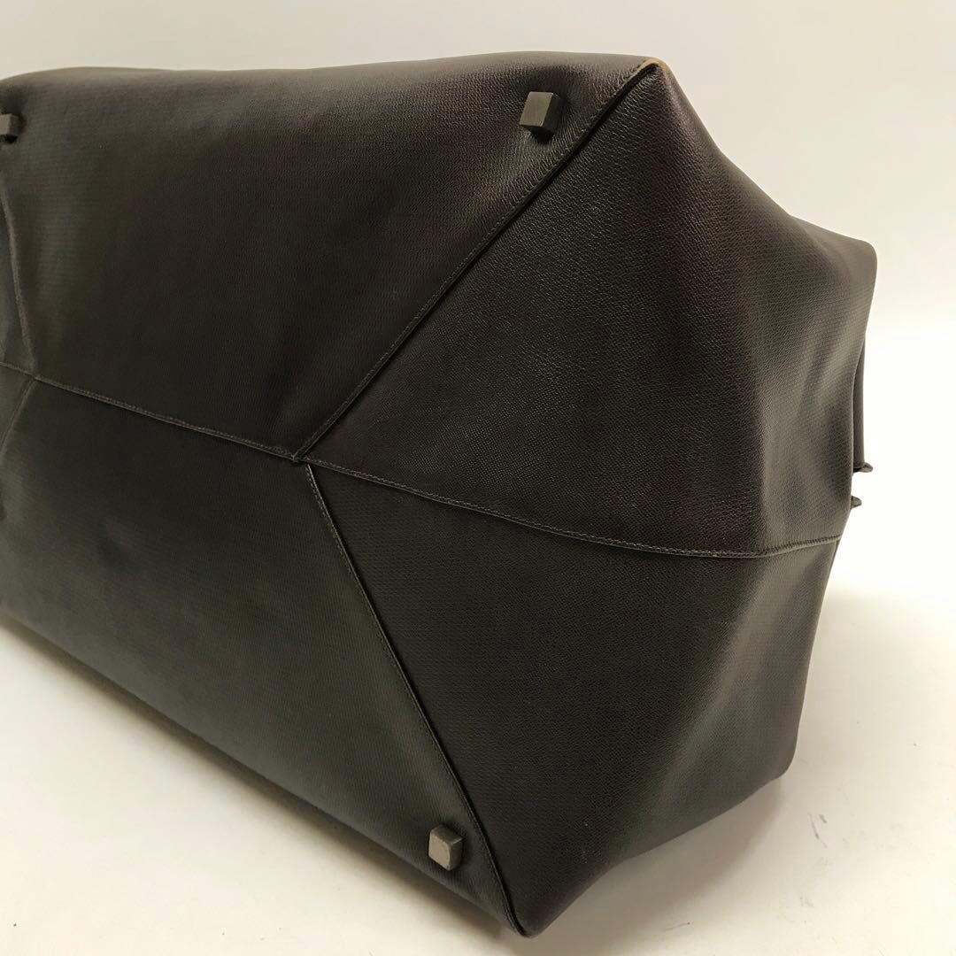 ☆美品☆TRUSSARDI ボストンバッグ ダークブラウン 大容量 旅行