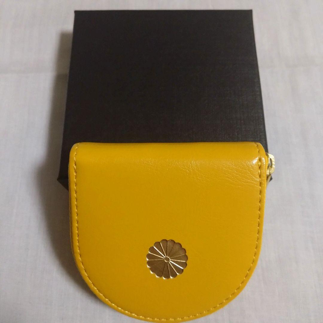 皇居　財布　小銭入　ケース 　黄色