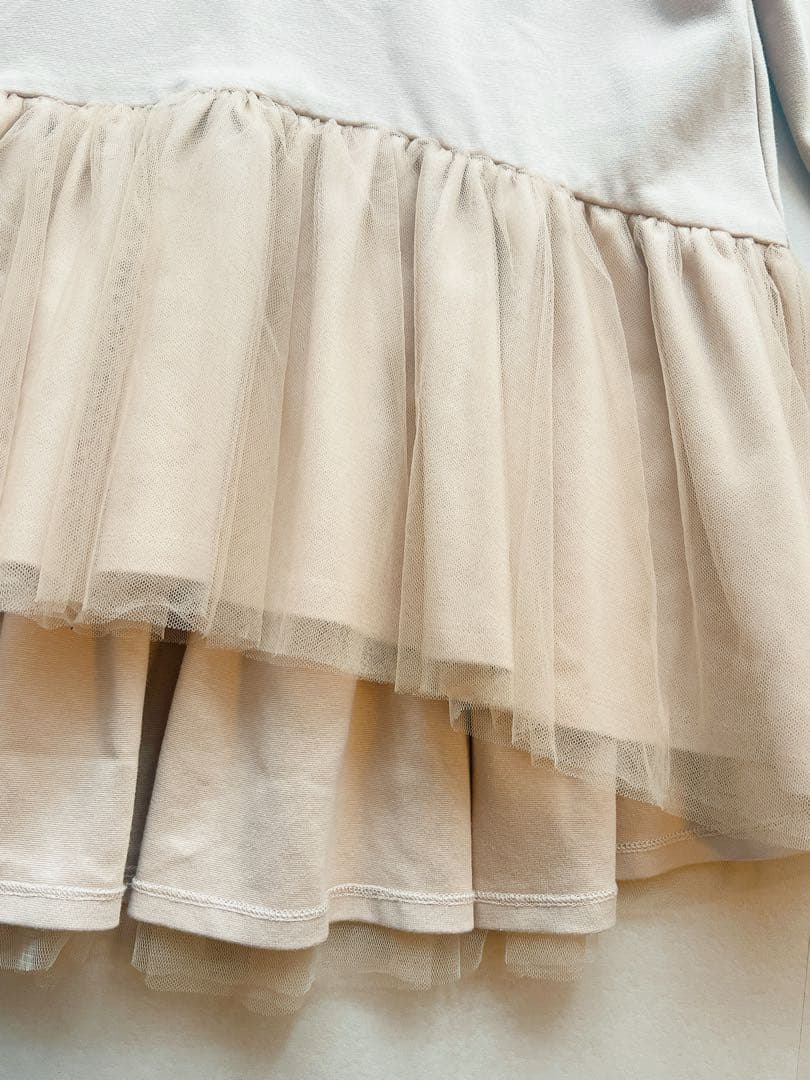 【ツルバイマリコオイカワ】Honey ベージュ 36 チュールトップス