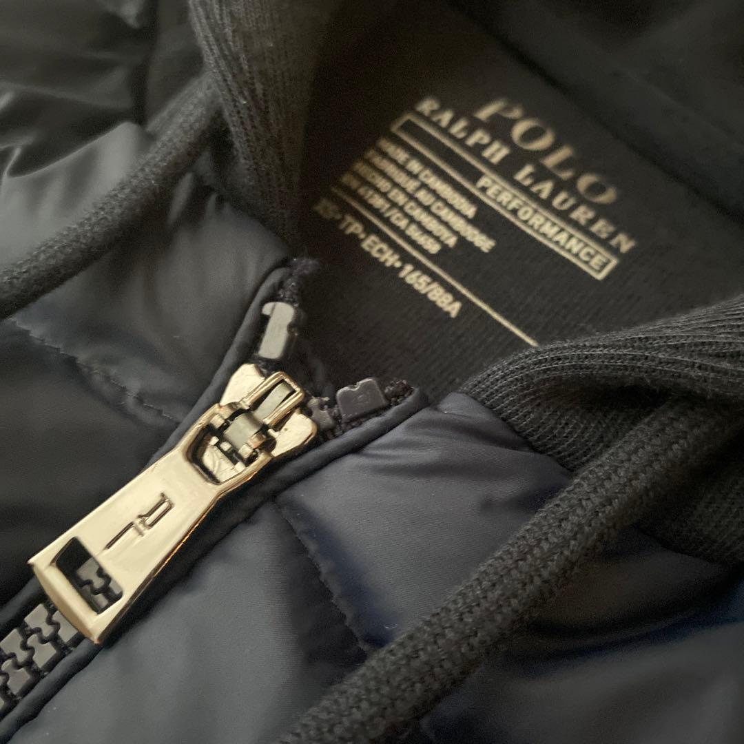 美品　ラルフローレン　ダウンベスト　スウェット　ネイビー　M相当