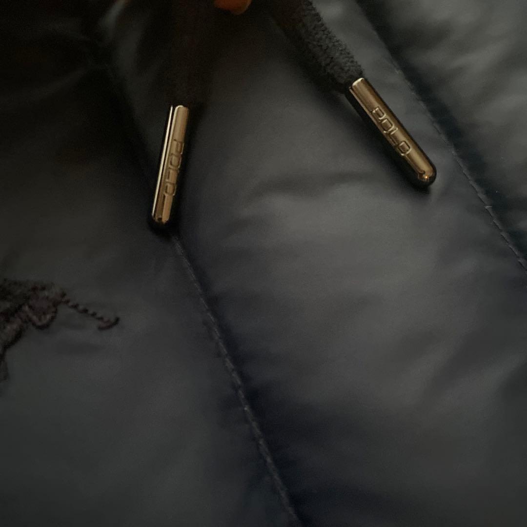 美品　ラルフローレン　ダウンベスト　スウェット　ネイビー　M相当