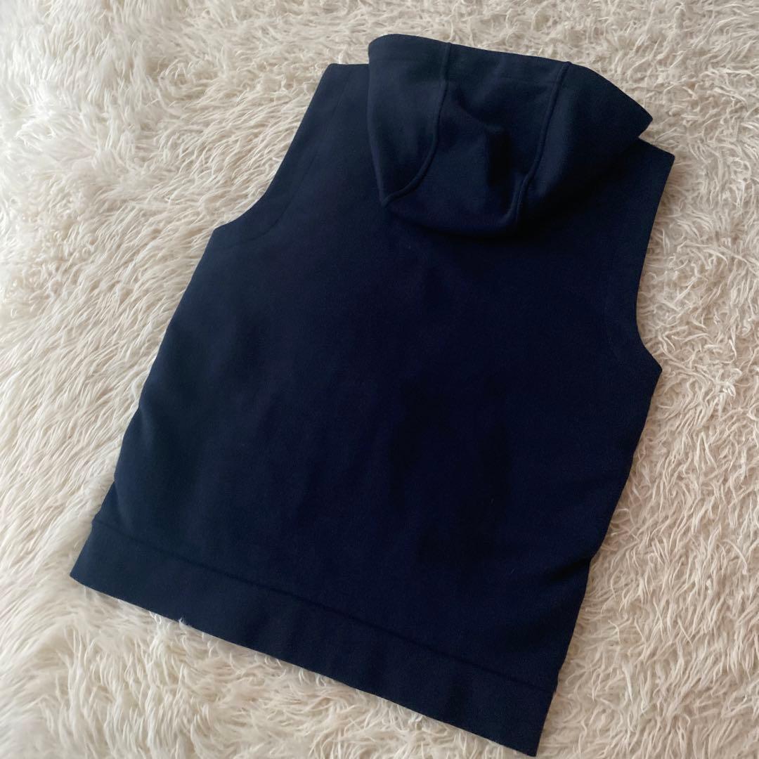 美品　ラルフローレン　ダウンベスト　スウェット　ネイビー　M相当