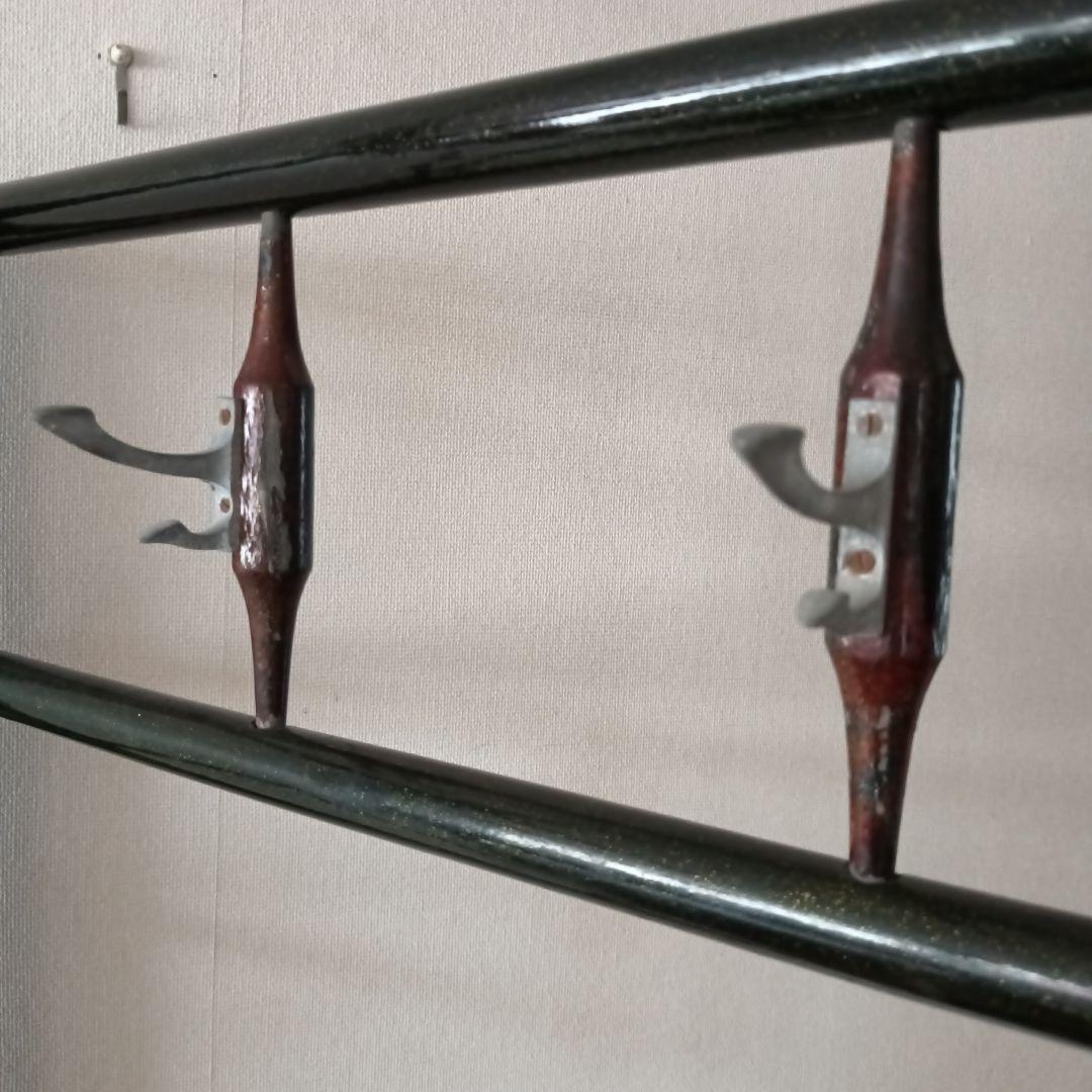 漆塗り衣桁 フック付き