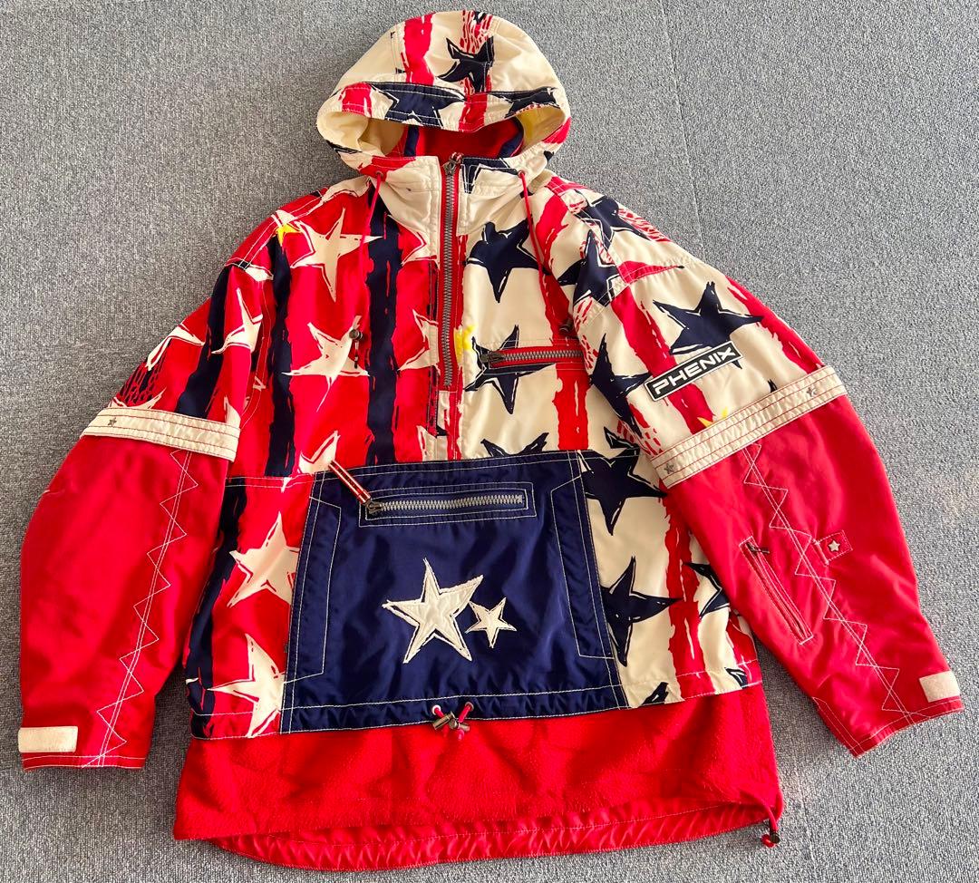 【希少】PHENIX フェニックス　スキーウェア 上下セット　派手柄　レトロ