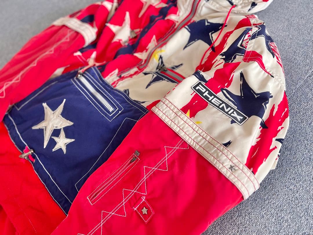 【希少】PHENIX フェニックス　スキーウェア 上下セット　派手柄　レトロ