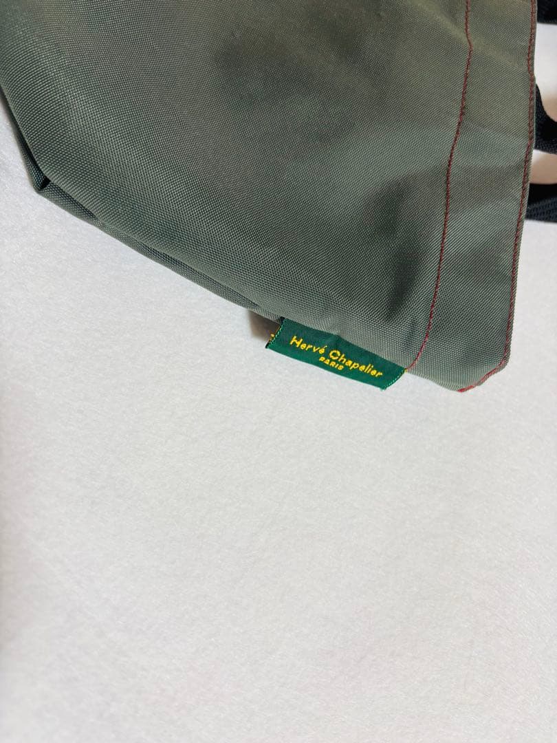 【美品】エルベシャプリエ　バッグ　1027 ピンク　カーキグレー