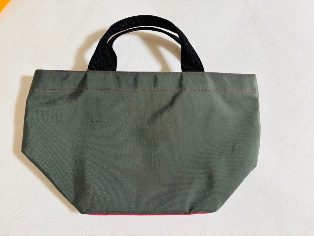 【美品】エルベシャプリエ　バッグ　1027 ピンク　カーキグレー