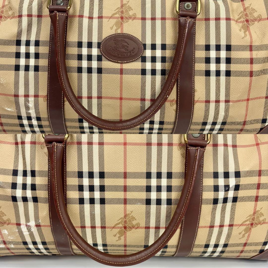 BURBERRY ボストンバッグ トラベルバッグ 大容量 旅行 ノバチェック
