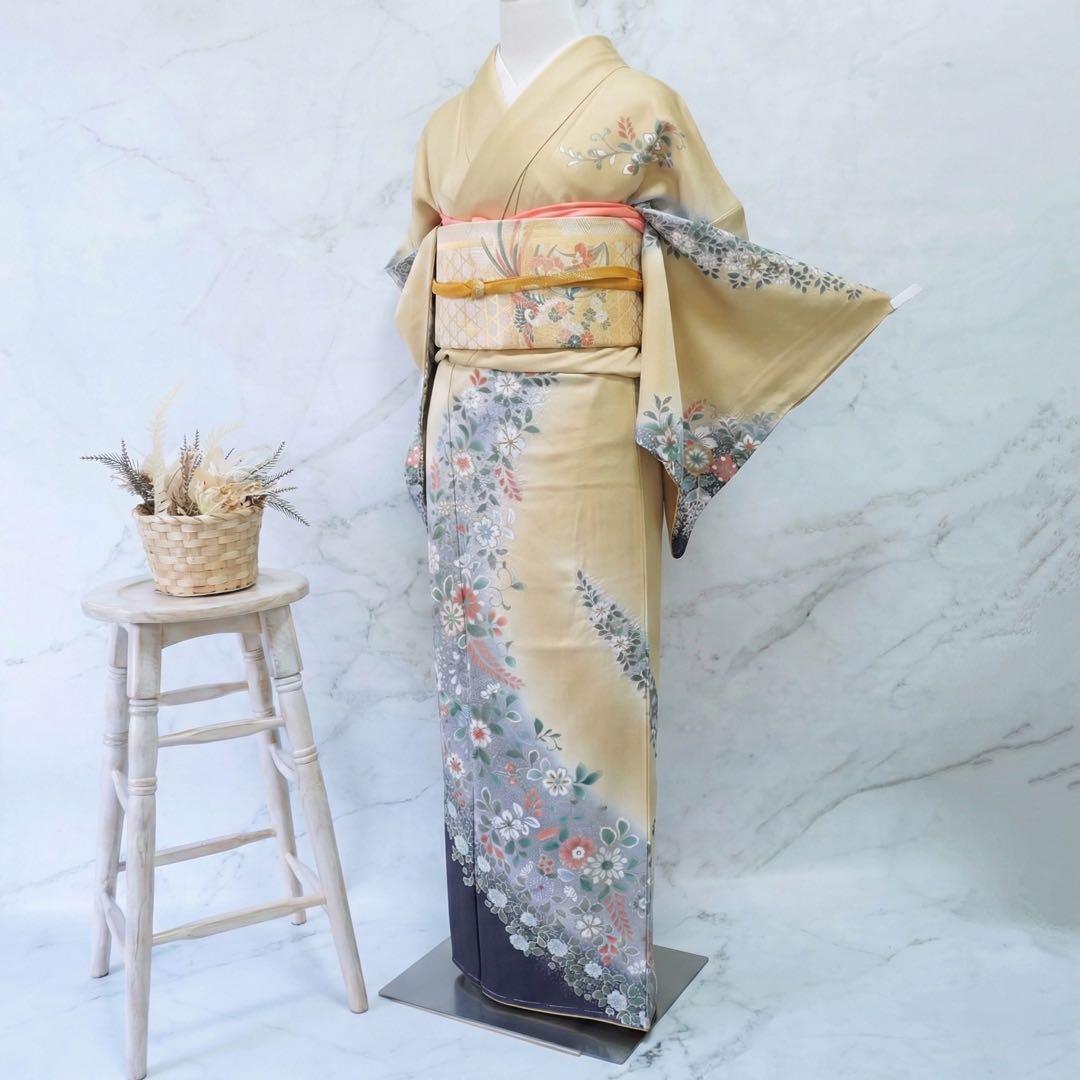 訪問着 フルセットa510B 卒業式　入学式　お宮参り　七五三　結婚式　ベージュ