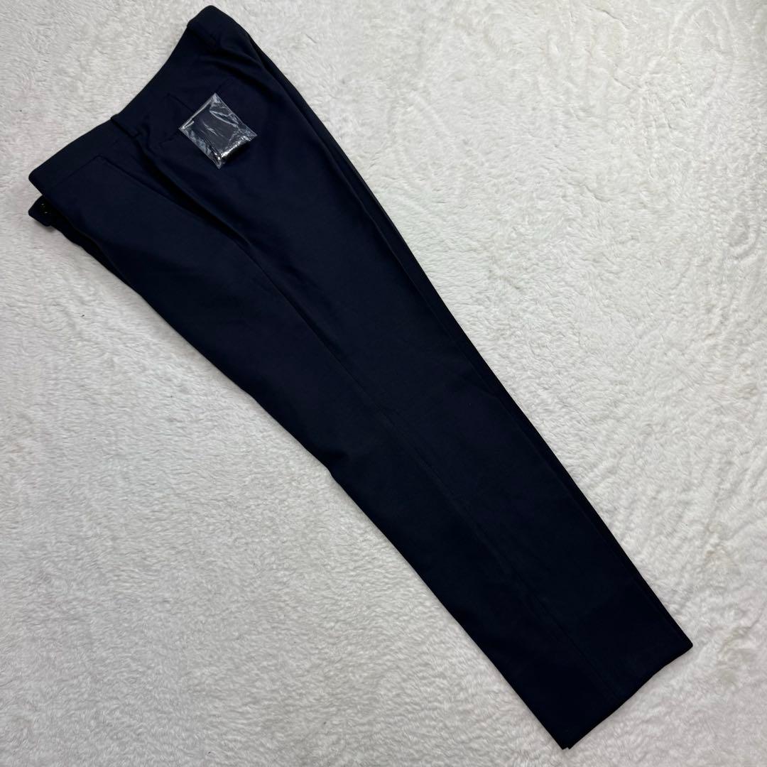 タグ付き 3点セットTAKA-Q ストレッチセットアップスーツ チェック紺