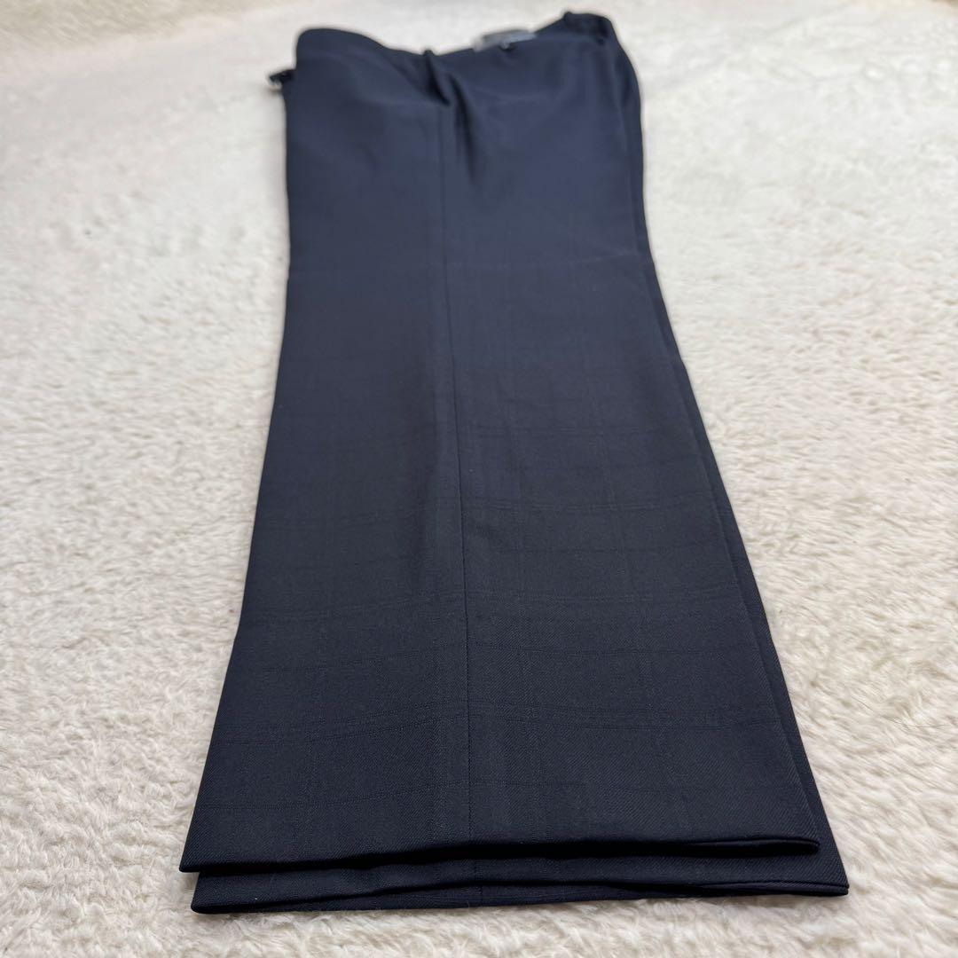 タグ付き 3点セットTAKA-Q ストレッチセットアップスーツ チェック紺