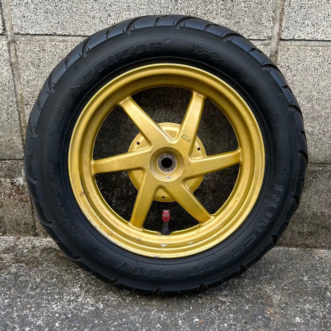 AF35 ライブディオ ZX Fフォーク ブレーキ ステム 金ホイール セット